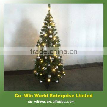 Hot selling artificial 150cm LED christmas tree with balls