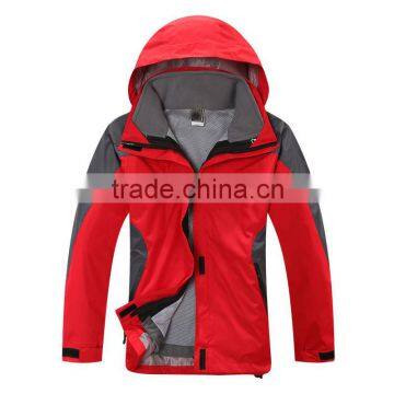 Red mens 3 in 1 parka