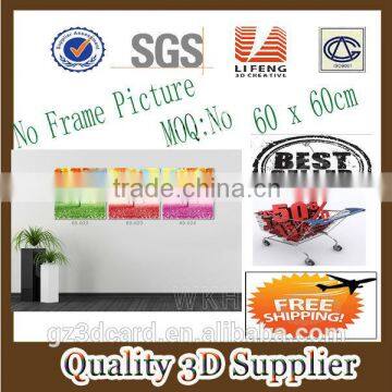 New Material PET 1.5mm No Frame Picture Hot sale golden abstract 3d picture for room