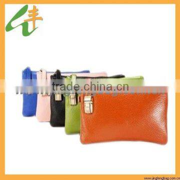 2014 ladies daily zipper leather clutch bags