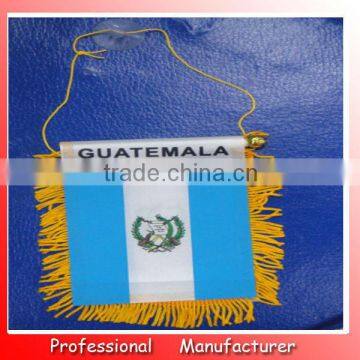 8*12cm custom satin custom banner,guatemala banner flag,mini roll up banner