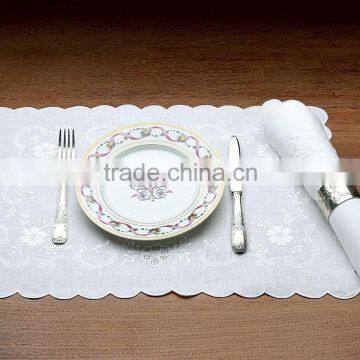 Hand embroidered linen placemat-design 82