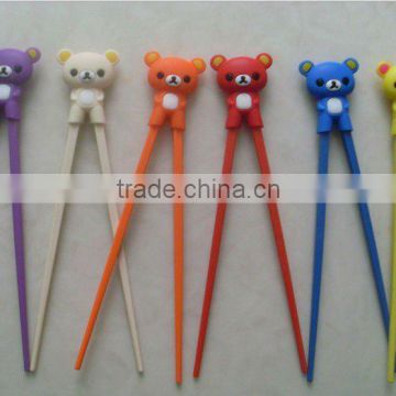 New Idea design Bear silicone chopsticks for learning