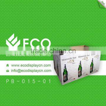 Recyclable Corrugated Cardboard Custom Printed 4 Pack And 6 Pack Cardboard Beer Bottle Carrier                        
                                                Quality Choice