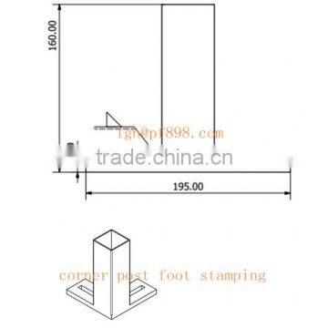 china wholesale custom design stamping corner post foot