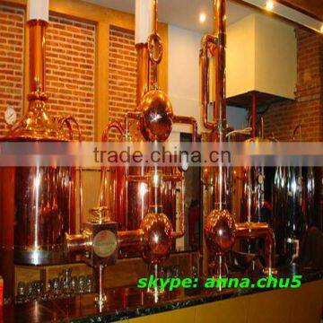 1800l Beer brewery for hotel/Red copper tank used brewery equipment for sale