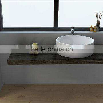 Glossy White above couter Sink Stone Resin engineering Sink