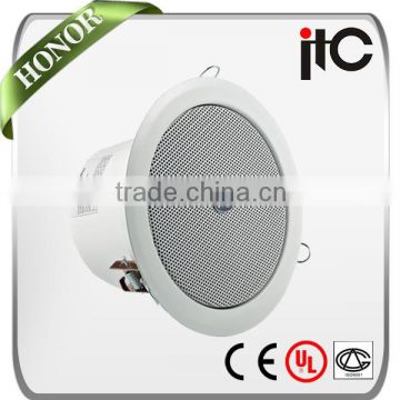 ITC VA-506 0.75W to 9W Optional Power Output Upscale Fire Alarm Used Fire Resistant Ceiling Speaker with Aluminium Frame