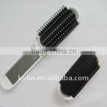 foldable comb with mirror