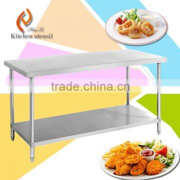 CE approved hot sale good price separated assembled SUS commerical kitchen worktable bench for hotel restaurant