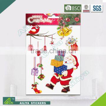 BSCI factory audit Christmas 3D Eco-friendly decorative removable bedroom wall decals