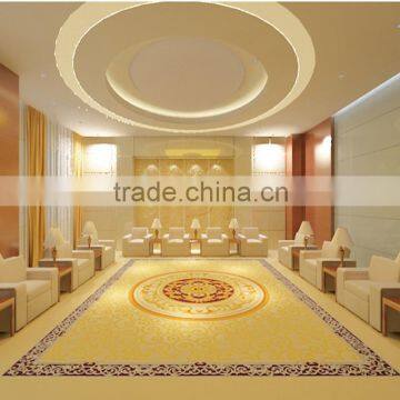 Golden Color VIP Room Handmade Carpet With Carving,Handtufted Carpet With Carving