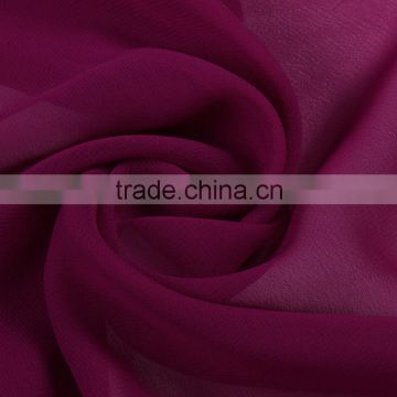 China wolesale polyester plain chiffon fabric for garment