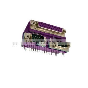 High Quality Three port DSUB 25P Female to Dual port d-sub 9p Male Connector