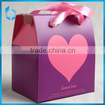 Passed BSCI inspection factory supply folding paper packaging box for sweetheart gifts