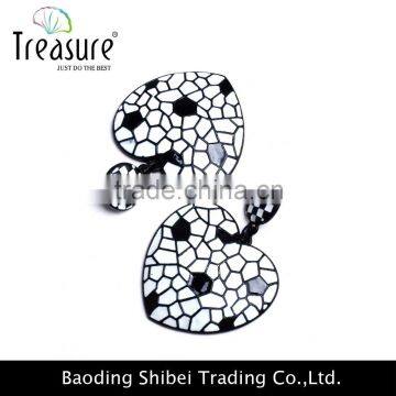 Wedding Jewelry Mix Color Rhinestone Heart Shape Stud Earrings Jewelry in Fashion Style