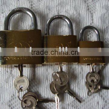 Titanium plated padlock with cross key