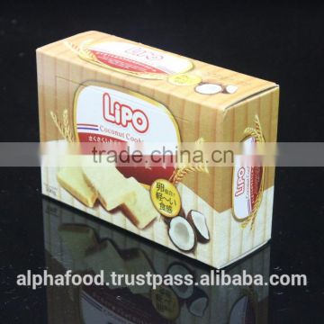 high energy biscuits LIPO coconut biscuit with 100G bag packing for digestive biscuits