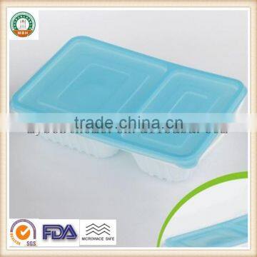 750ml Two Compartments PP Disposable Plastic Food Container SGS/FDA Appoval Microwave Oven Safe photo-2