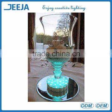 Rechargeable 6 inch LED base RGB wedding table decoration center table vase