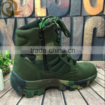 Military army green camouflage waterproof combat hunting boots for man