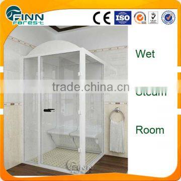 Modern wet steam bath house 2 person use acrylic material white color steam room                        
                                                Quality Choice