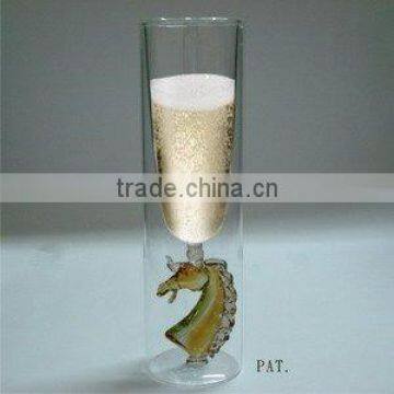 souvenir gift -double wall glass cup