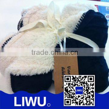 2ply super soft thick fleece and sherpa composite blanket