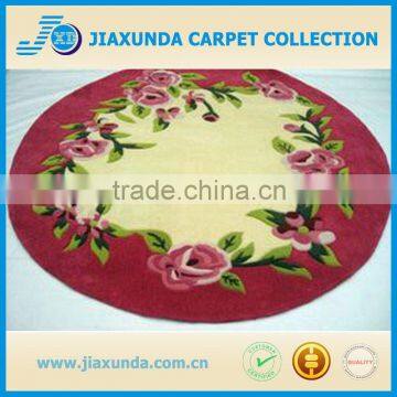 Round design kids room carpet with flower patern