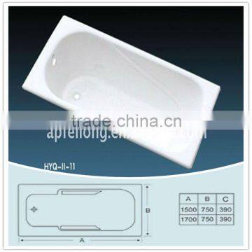 manufacturer sell cheap enclosed cast iron bathtubs/bath tub/bath tub 1600mm 1700mm