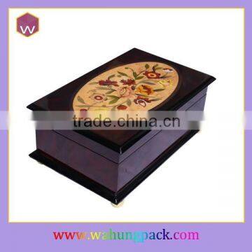 Wholesale custom logo printed wooden music box