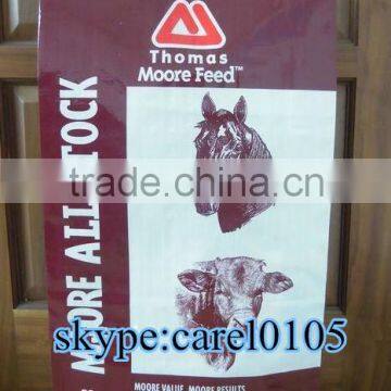 50kg 100LB woven polypropylene bopp printing cattle feed bags