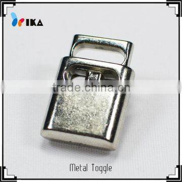 silver metal elastic cord fastener