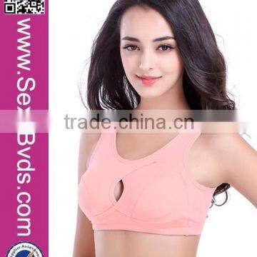 Breathable Quick Plain Sports Bra Pink with Comfortable Material