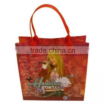 Cheap price red color foldable beautiful lady pp shopping bags (BLY4-1659PP)