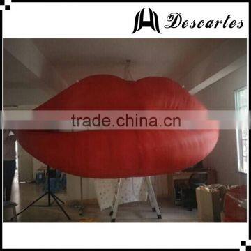 Valentine's day inflatable red mouth,custom inflatable lip models for party decoration