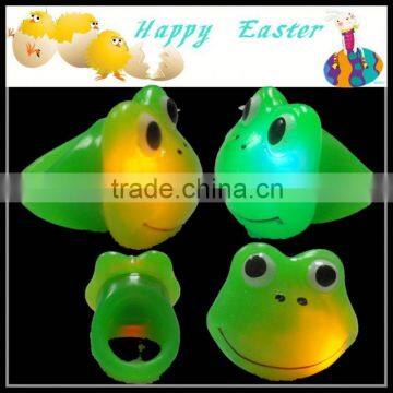 LED light green frog ring