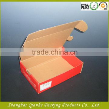 Custom corrugated cardboard shipping box with no glue