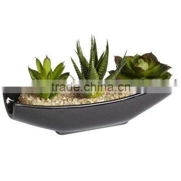 boat shape ceramic garden planter