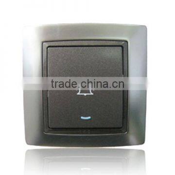 10A 250V, 1 Way Bell Switch with Fluorescence
