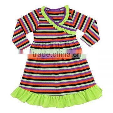 Kids Dress New Style Pumpkin Printed Baby Girls Dresses Pearls Halloween Dress Little Girls Latest Dress photo-2