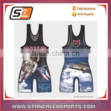 Stan Caleb custom made wrestling wear/wrestling singlet with your logo team name youth wrestling singlets