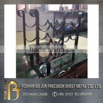 China Suppliers Manufacturers Customized Black Powder Coated Wine Racks