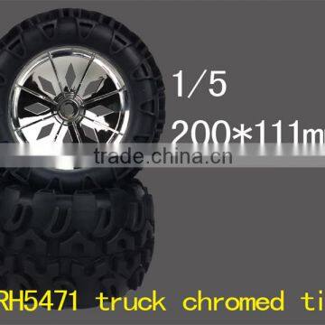 rc car truck chromed tyre for car 1/5 size 200*111mm