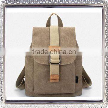 Casual lady canvas backpack bag women