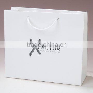 customized top-up white shopping paper bags with logo