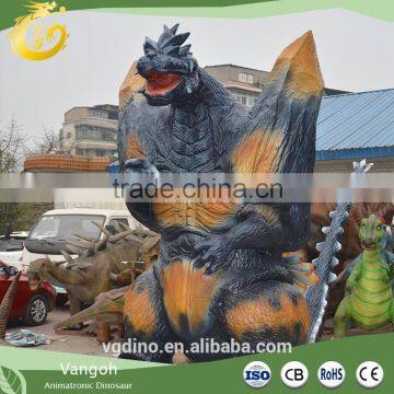 Vivid Artificial Realistic Animatronic Godzilla Animal For Zoo