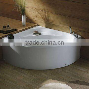 simple corner spa tub,acrylic apron bathtub with pillow