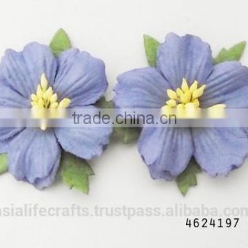 Blue Indian paper flower 10 pcs/ 20 pcs / 50 pcs