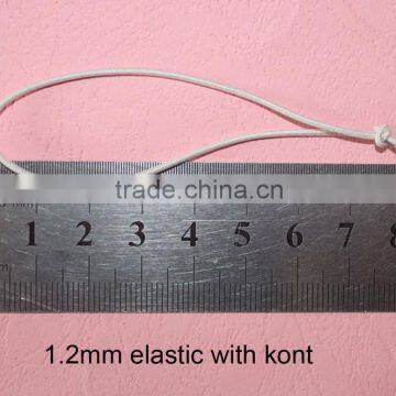 hang tag string knotted stretch loops,Slip-knot elastic loop for tags